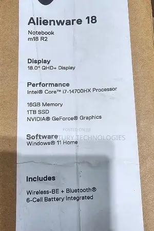 New Laptop Dell Alienware M18X R2 16GB Intel Core i7 SSD 1T