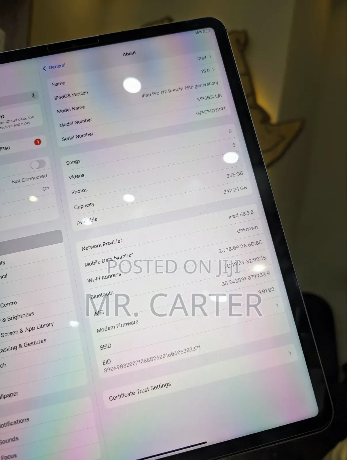 New Apple iPad Pro 12.9 (2022) 256 GB Silver