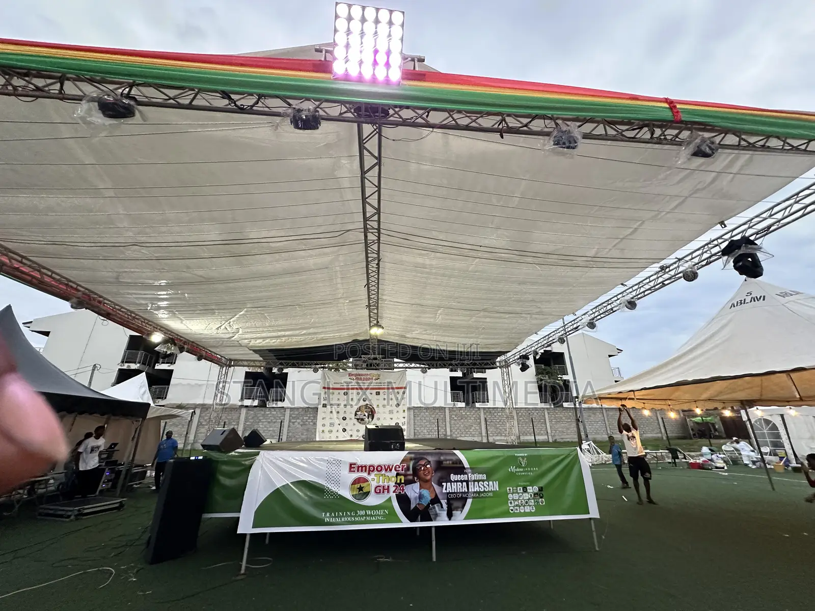 Stage , Truss , Lightings and Cover