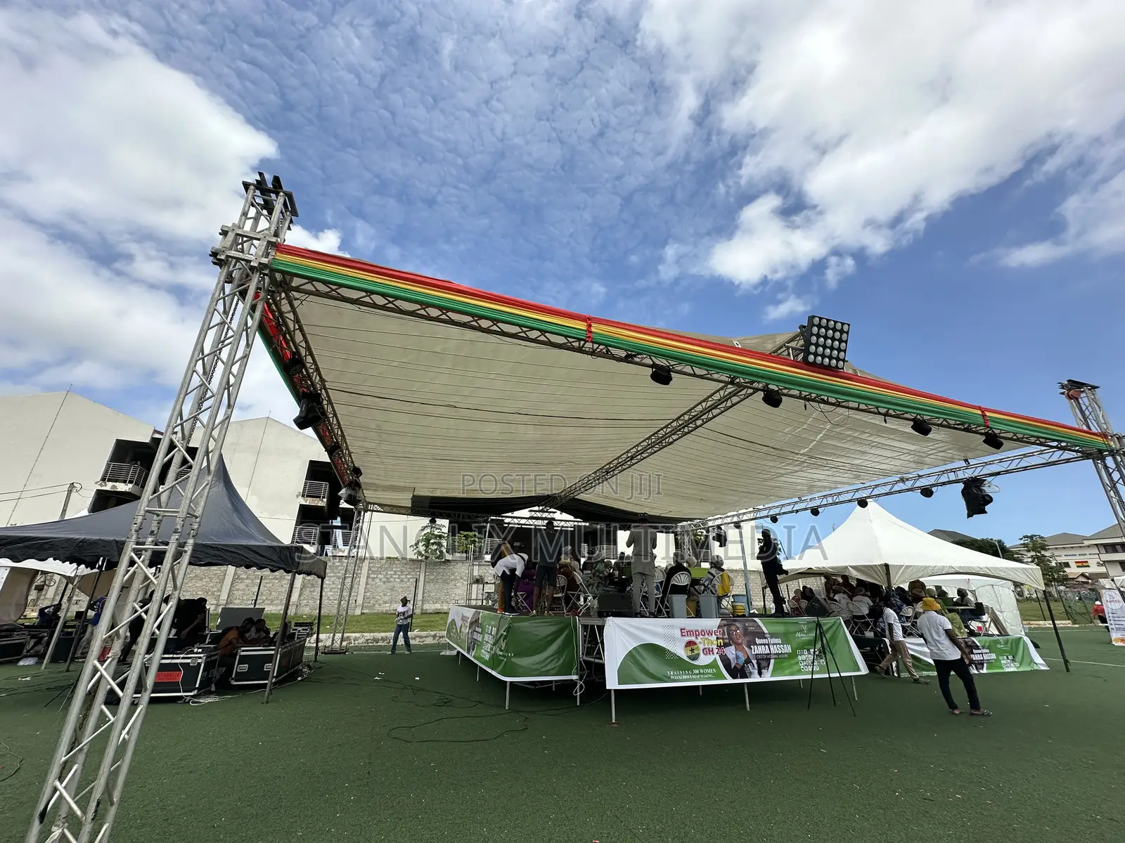 Stage , Truss , Lightings and Cover