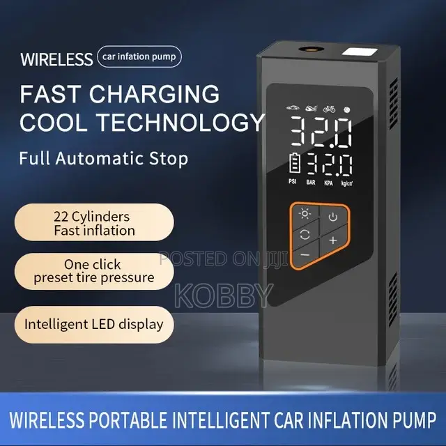 Wireless Digital Portable Compressor 6000 MAH Inflator 12v