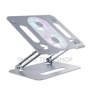 Height Adjustable Foldable Aluminium Laptop Stand With Fan