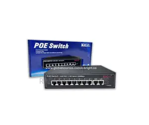 Kico 8-Port Ethernet RJ45 POE Switch + 2 Uplink 100mbps