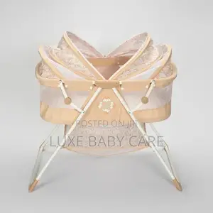 Steel Frame Baby Cradle Rocking Kids Cot