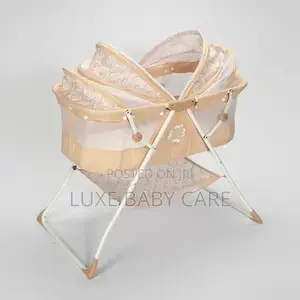 Steel Frame Baby Cradle Rocking Kids Cot