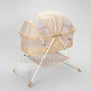 Steel Frame Baby Cradle Rocking Kids Cot