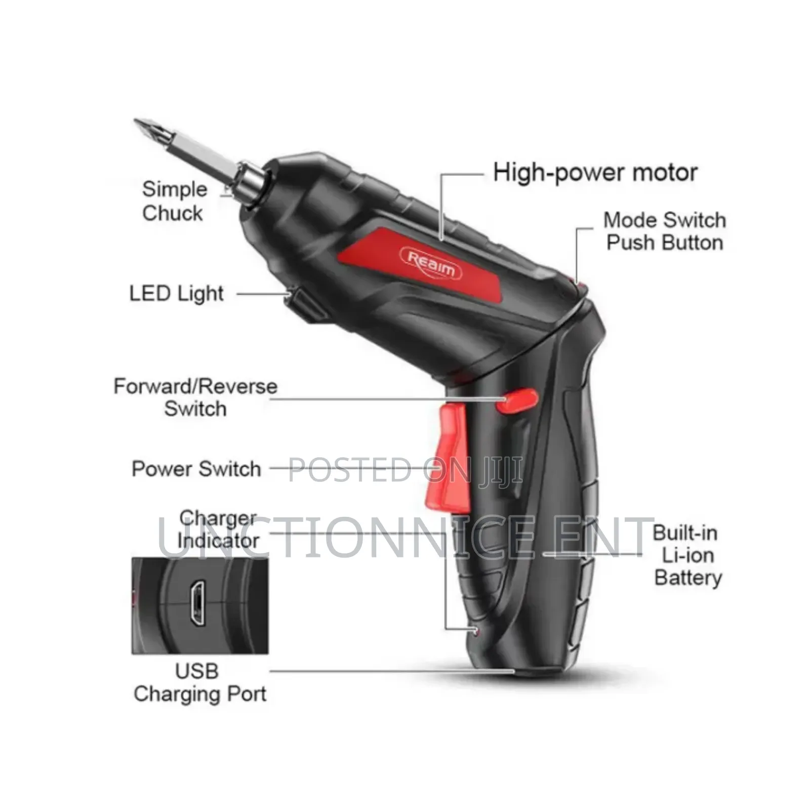 Electric 47ppcs Screw Driver Set 4.8v Battery Rechargeable