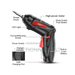Electric 47ppcs Screw Driver Set 4.8v Battery Rechargeable