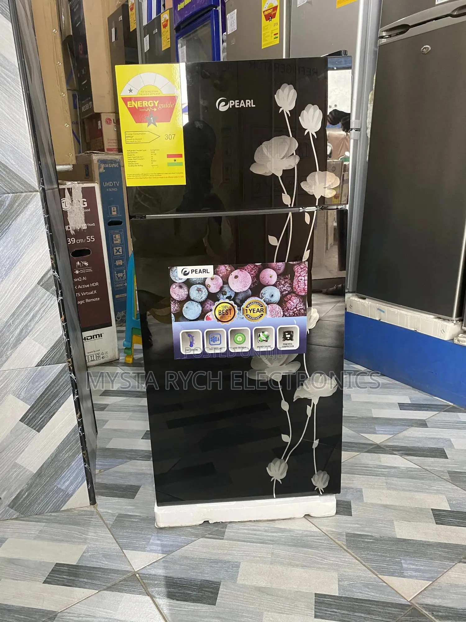 New Pearl Double Door Fridge-Mirror Furnishing