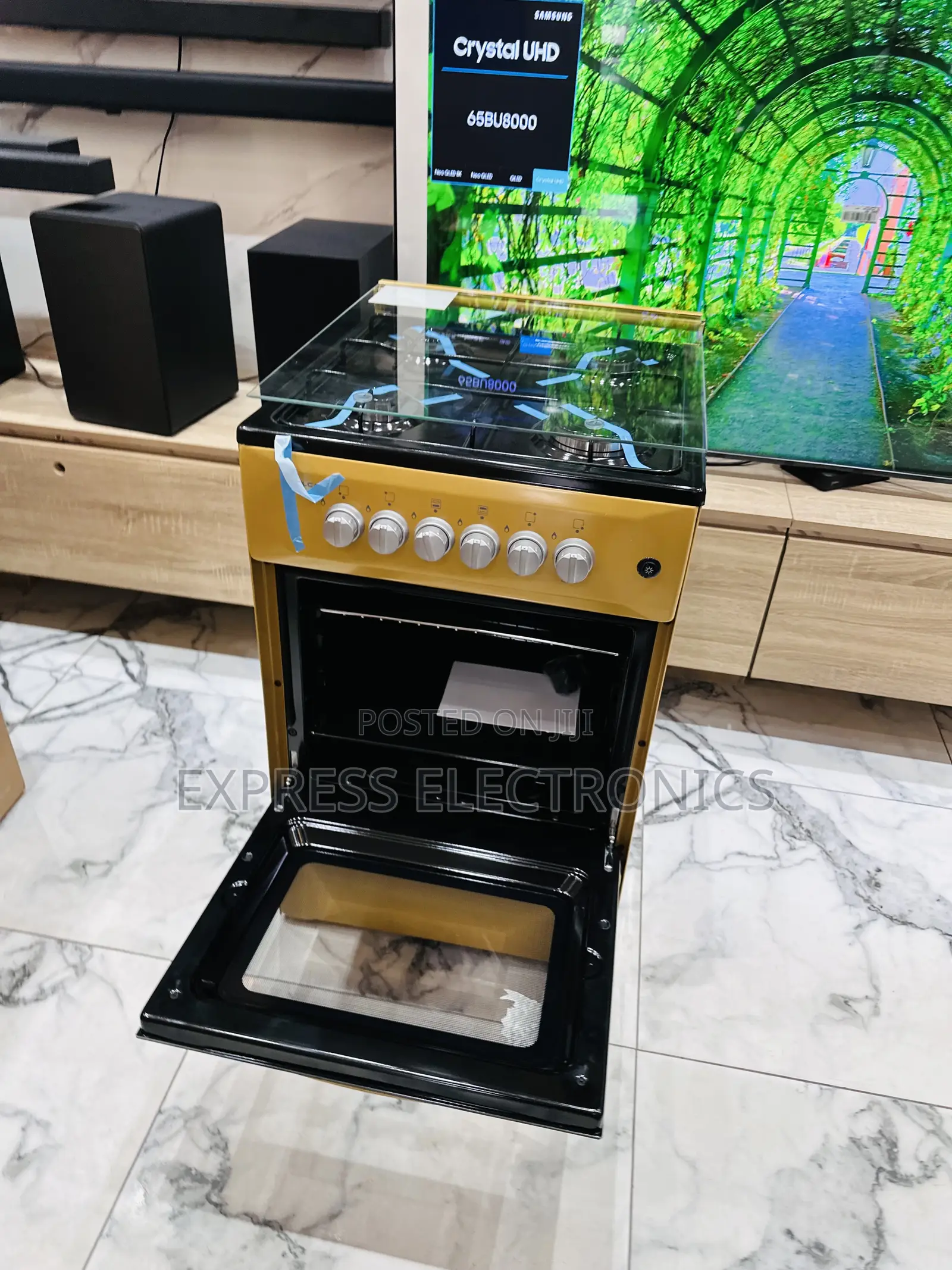 Gold Color Gas Cooker 50-50 4burner Volcano Oven