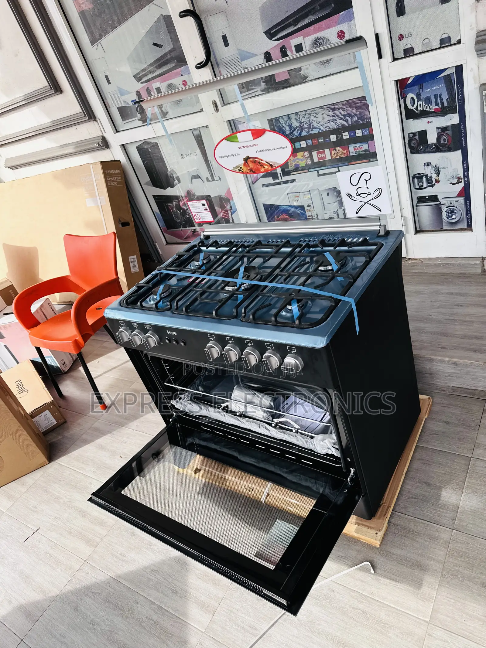 Fabulous Gas Cooker Rotisserie 5burner 60/90 Ferre