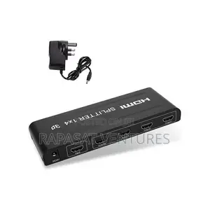 4 Port Hdmi Splitter 1x4 With Power Adapter