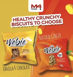 Webie Baked Crunchy Biscuits Vanilla/Chocolate Ginger