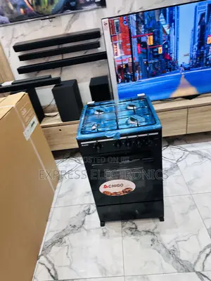 Stylish Black Chigo Gas Cooker Oven 4burner 
