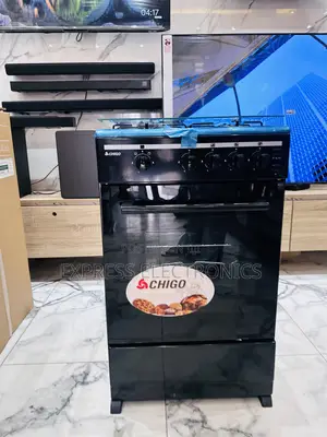 Lovely  New Black Chigo Gas Cooker Oven 4burner 50/50