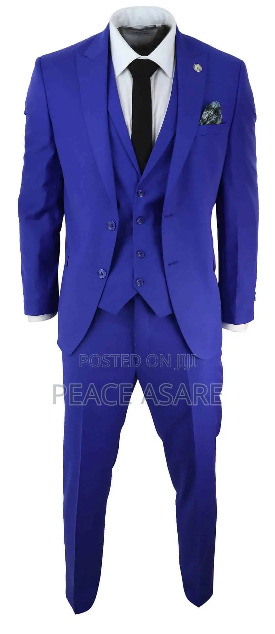 Daro Three Piece Blue Suit, Beautified With Golden Button