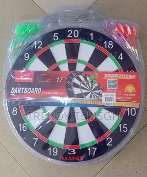 17" Wooden Dartboard Game Double Sided