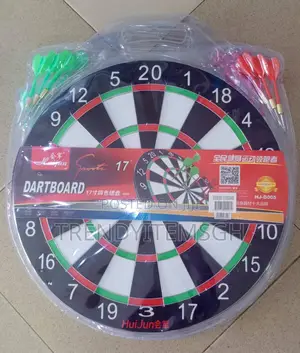 17" Wooden Dartboard Game Double Sided