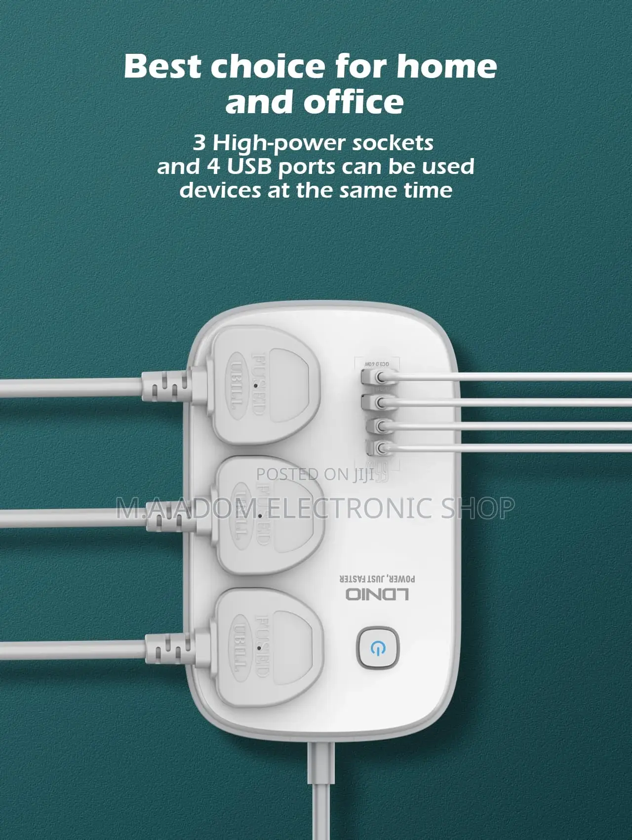 Original Ldnio Extension Board With Fast Charge Usb Type C