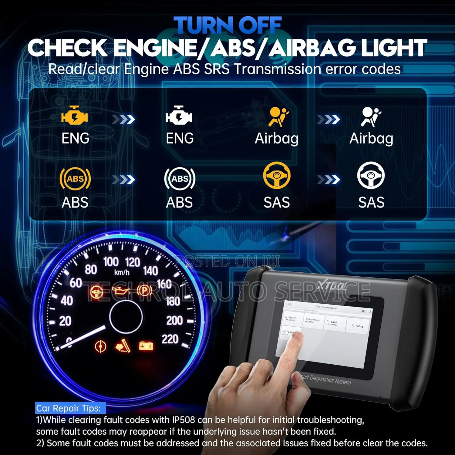 Xtool New Inplux IP508 Code Reader,Eng,Abs,Srs,Transmission