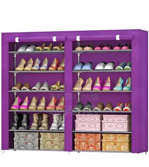 Portable Foldable Double Shoe Rack