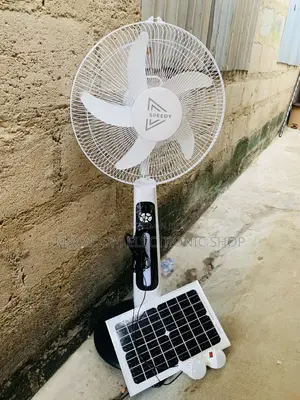 Authentic Speedy Electric Rechargeable Standing Fan(White).