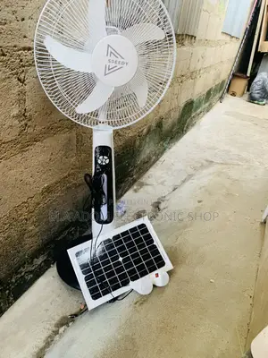 Durable Rechargeable Speedy Electric Standing Fan(White).