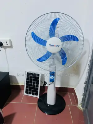Unique Power King Rechargeable Standing Fan(White/Blue).