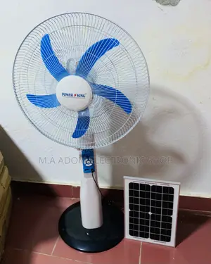 Original Power King Rechargeable Fan With Solar Panel.