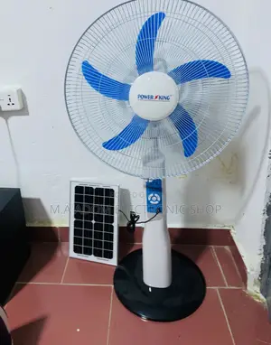 Unique Design Power King Rechargeable Fan With Solar Panel.