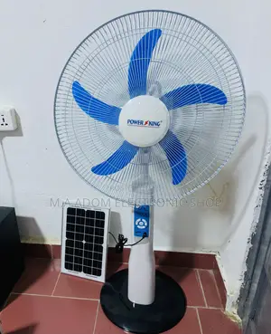 Shop Quality Power King Rechargeable Fan + Solar Panel.