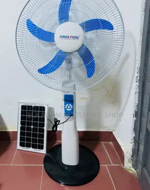Authentic Power King Rechargeable Electric Fan + Solar Panel
