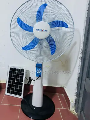 Long Lasting Power King Rechargeable Fan With Solar Panel.