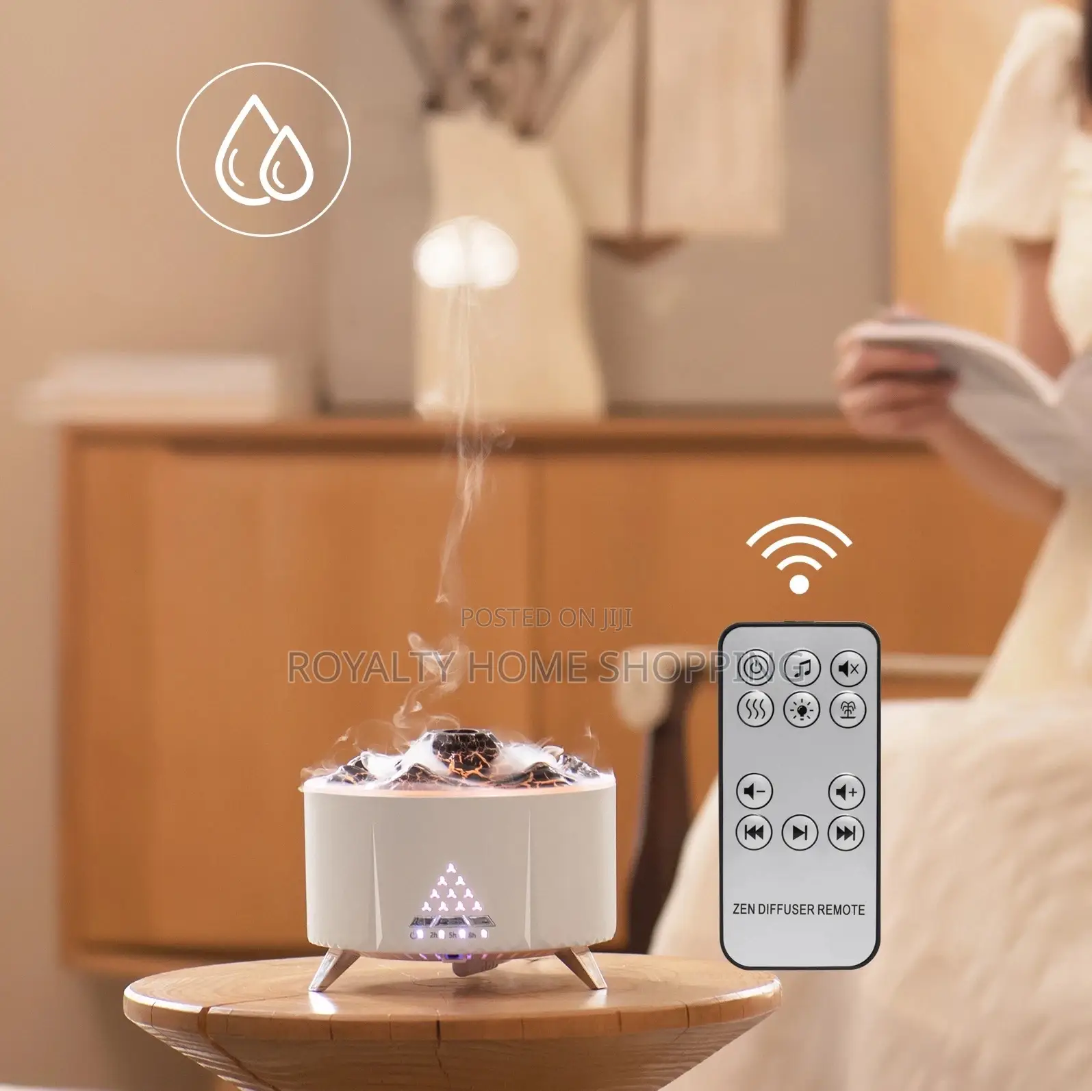 Jellyfish Volcano Bluetooth Flame Humidifier / Diffuser