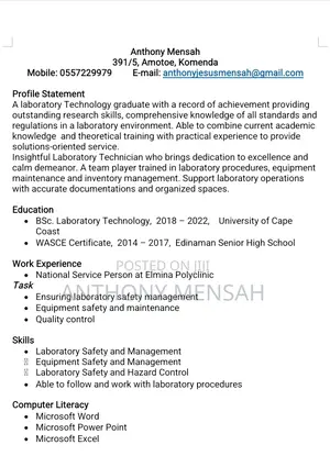 Manufacturing CV