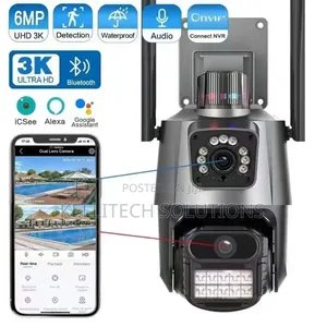 Dual Lens Smart Alarm PTZ Camera, 6MP, 2in1