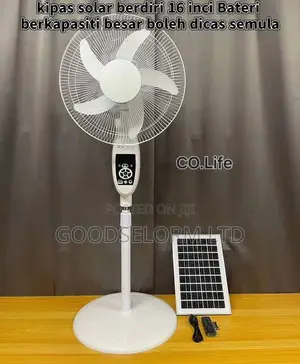 Solar and Electric Rechargeable Fan