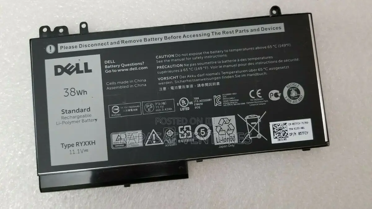 Dell RYXXH Original Laptop Battery