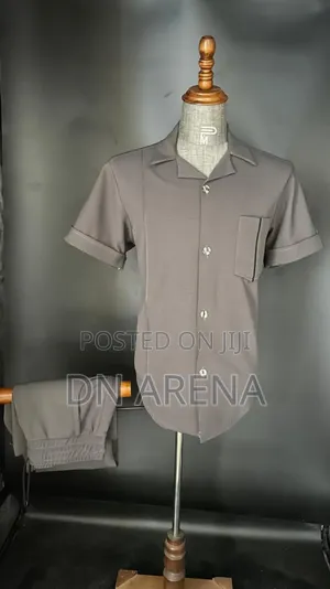 Quality Men 2pcs Outfits Trousers and Top