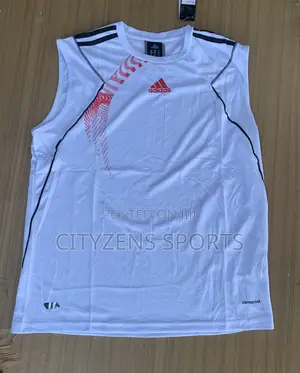Adidas White Sleeveless Top
