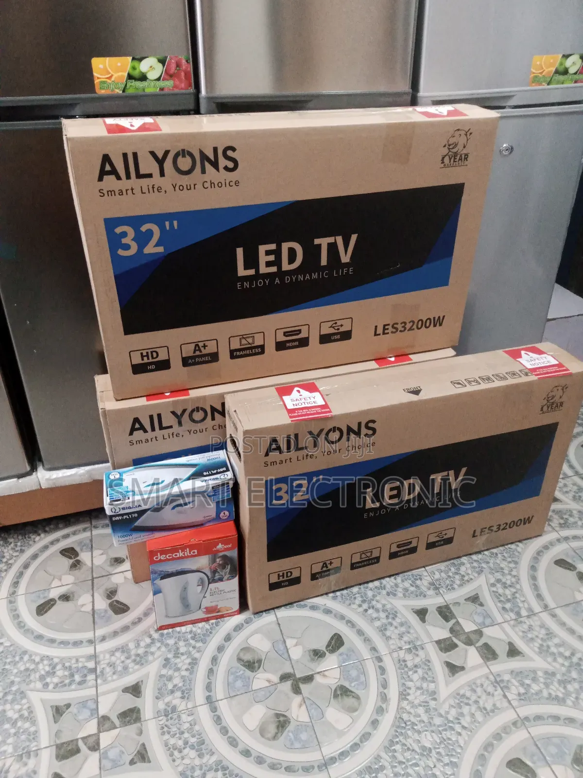 Ailyons Digital Satellite Brand New Television 2024LED T2/S2