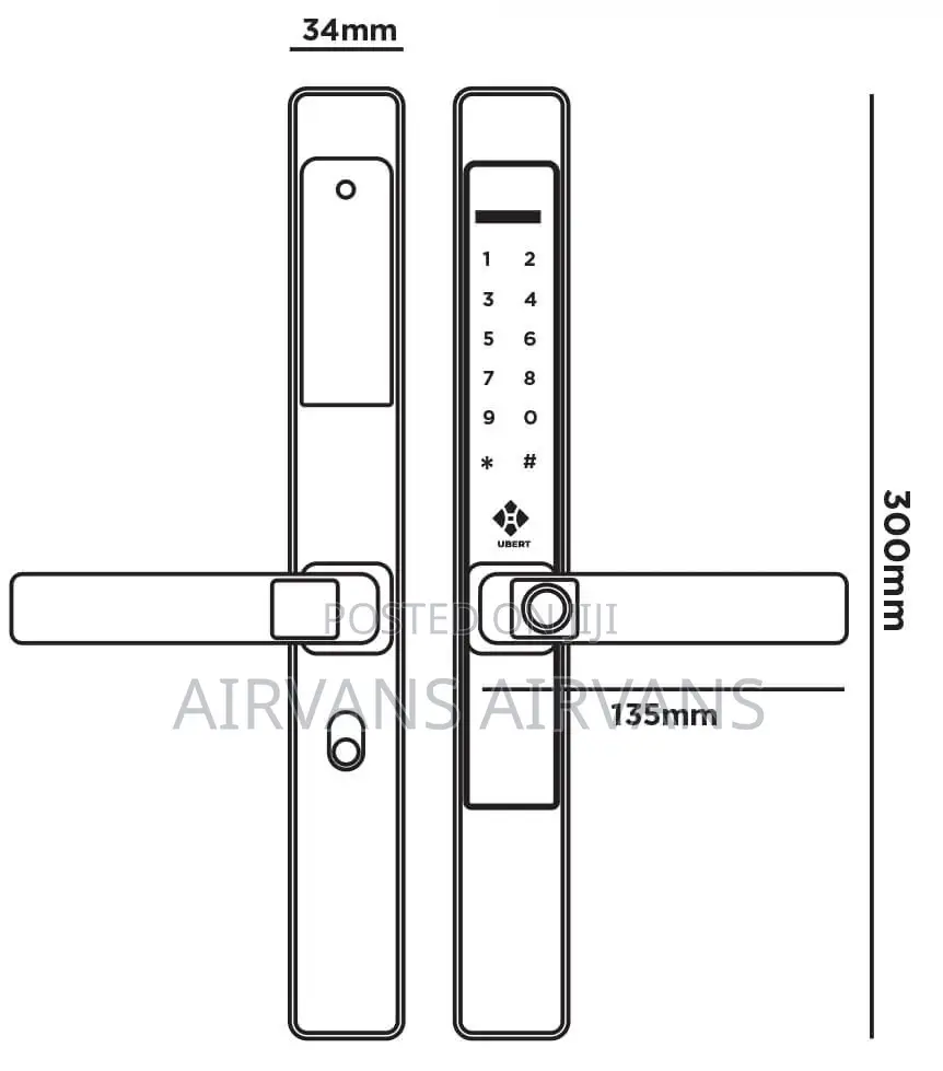 Smart Lock (Fingerprint,Keys,Passwordpo,App Open Remote)