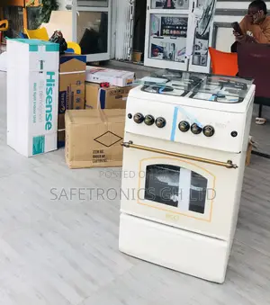 Authentic White Ricci 4 Cooker Gas Oven With Grill 50x50 