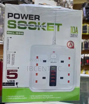 38W 4- Port Power Socket