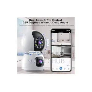 2MP+2MP Dual Lens Indoor Security Camera, Motion Tracking, W