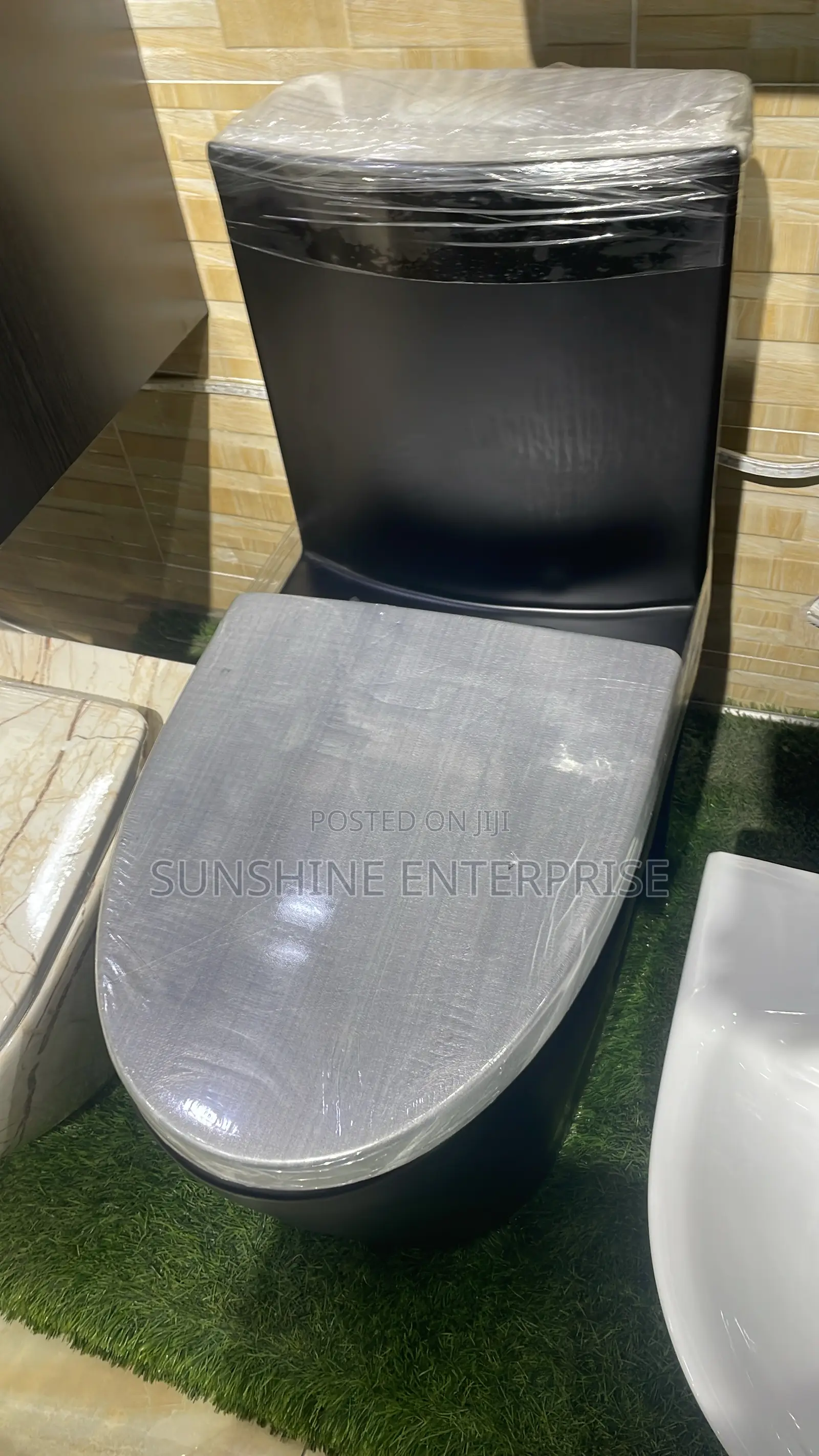 All Black Press Top Water Closet