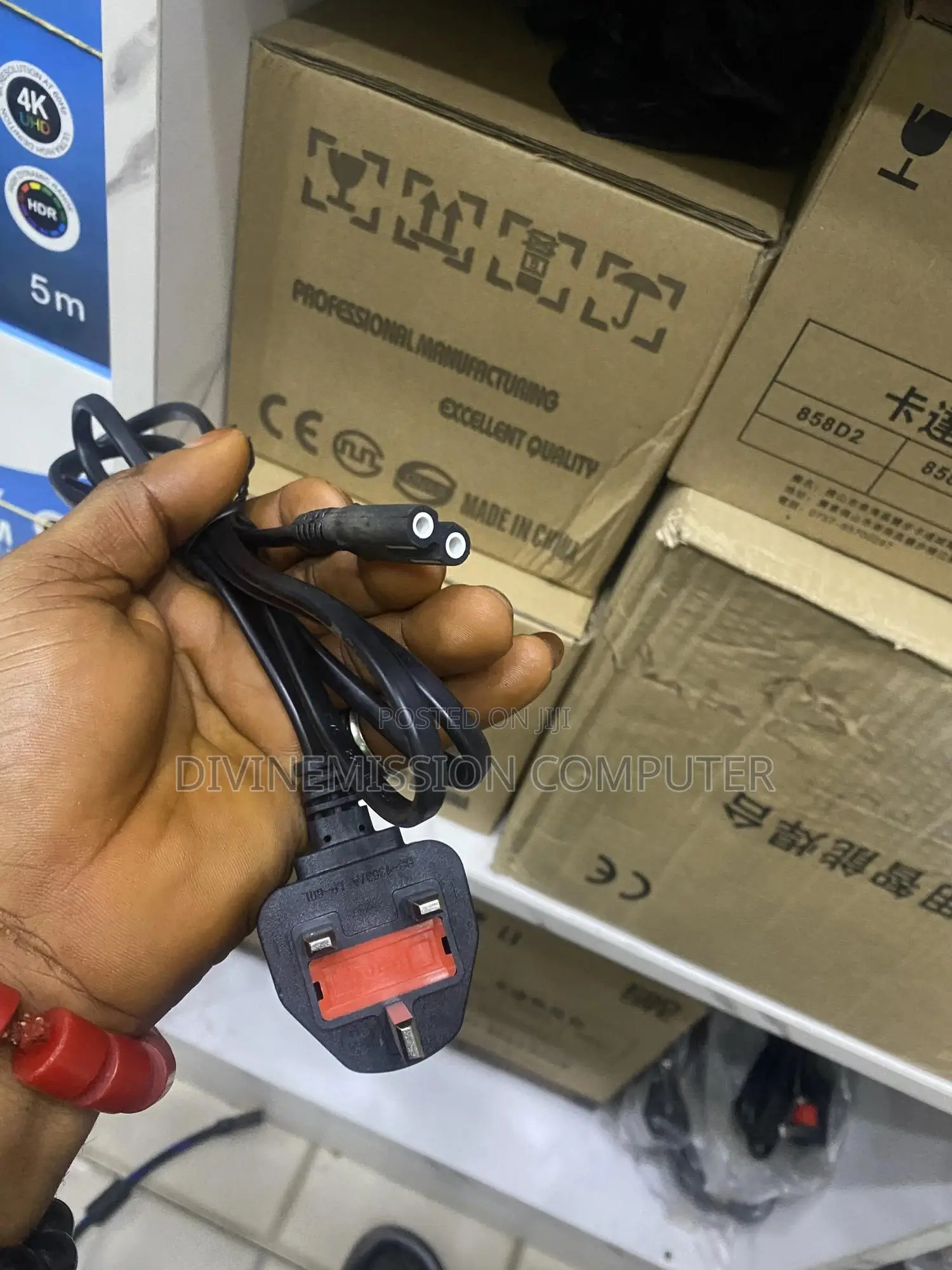 Original Two Pin Power Cord With Fuse