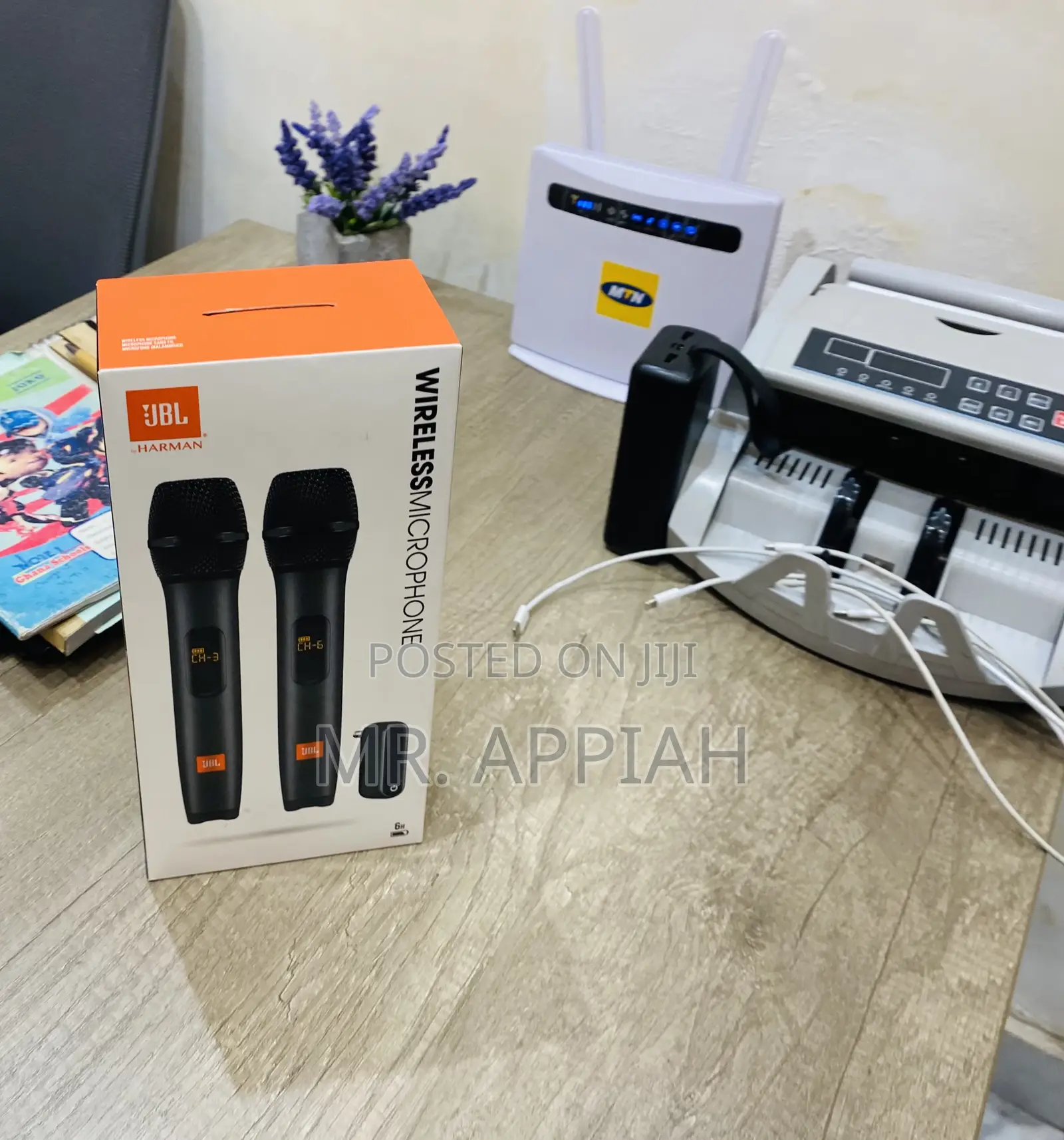 Original JBL Wireless Two Microphone System(Black).