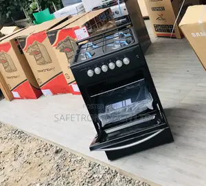 Black 4 Gas Cooker Oven With Grill Volcano 50by50 Durable
