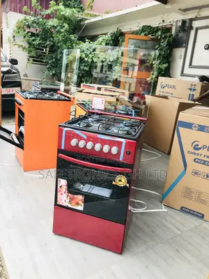 Fabulous Red 4 Gas Volcano 50by50 Oven With Grill Cooker 